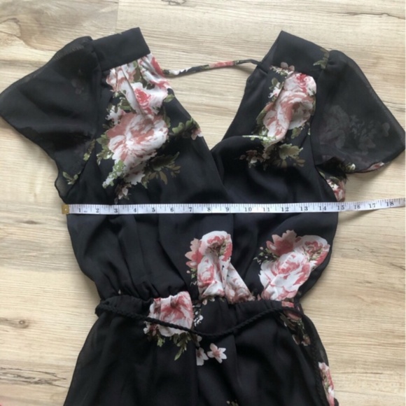 Maurices Black and Pink Floral Maxi Dress - Picture 6 of 7